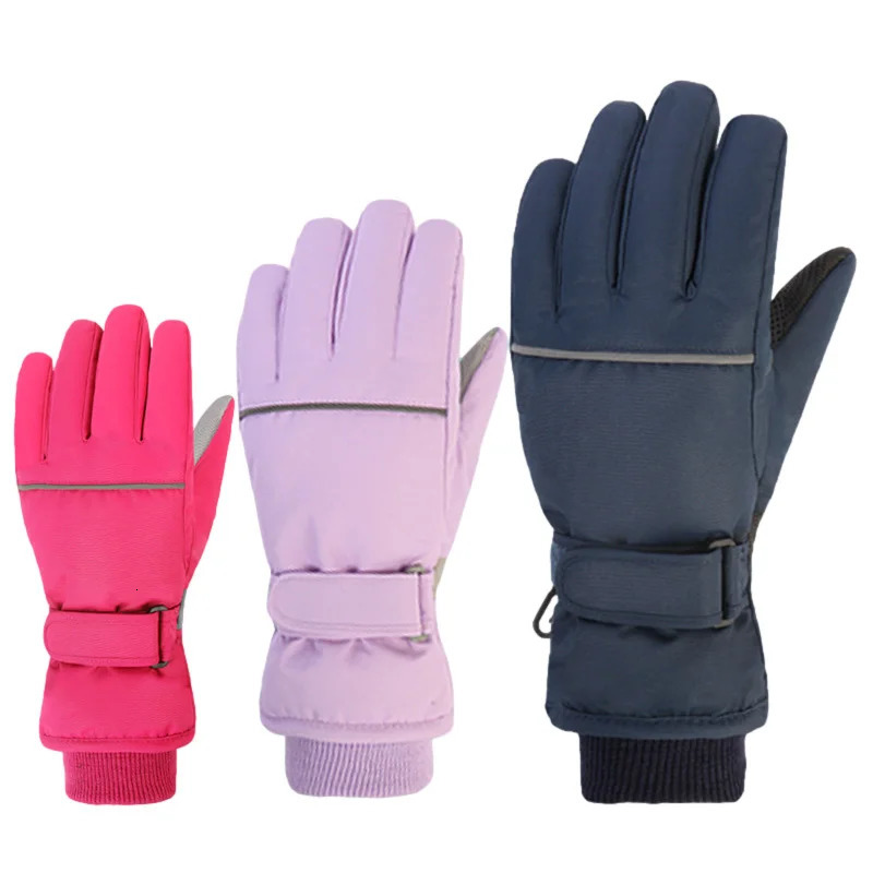 High Quality Kids Ski Gloves Winter Snowboard Snow Children Glove for Boys Girl Waterproof Thicken Mittens Keep Finger Warm 241225