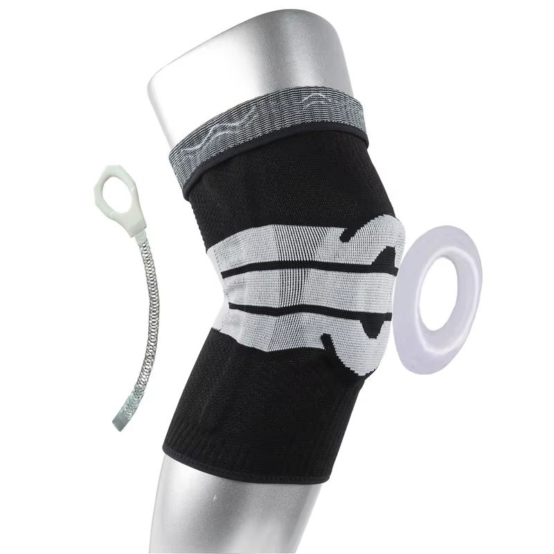 Sport nylon knee sleeve compression knee brace elastic anti-slip basketball knee brace