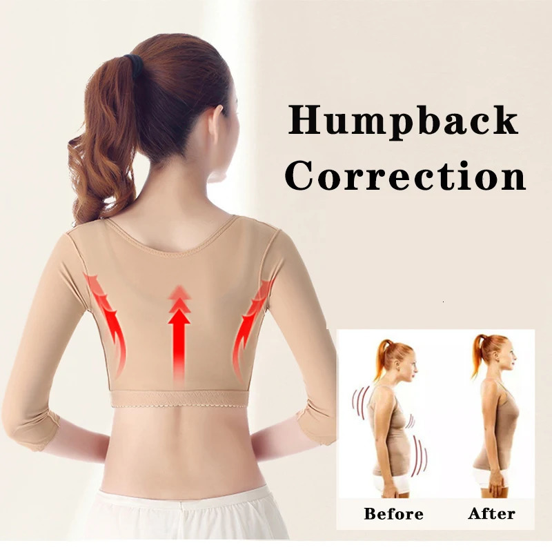 Posture Corrective Women Bust Push Up Body Shaper Seamless Arm Slimming Underwear Tops 241225