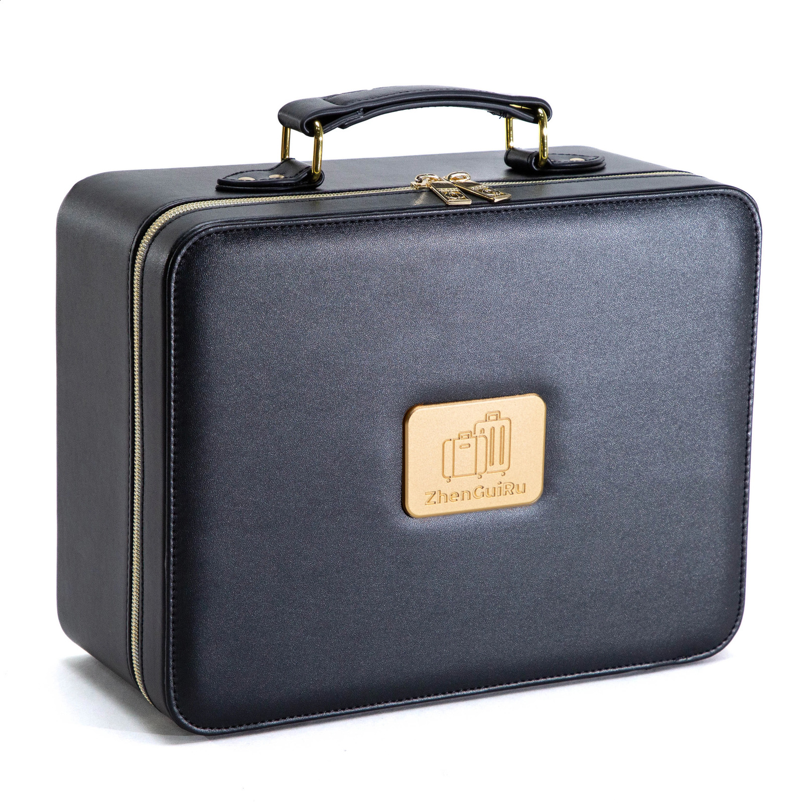 Travel Makeup Bag with Mirror of LED Lighted Makeup Train Case Cosmetic Case Large Waterproof Makeup Tool box Travel Storage Box 241226