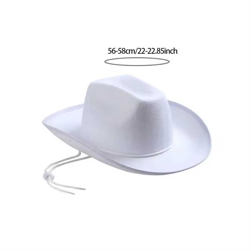 Cowboy hat felt printed hat performance hat Western cowboy hat single girl hat Botai party costume studio W241225