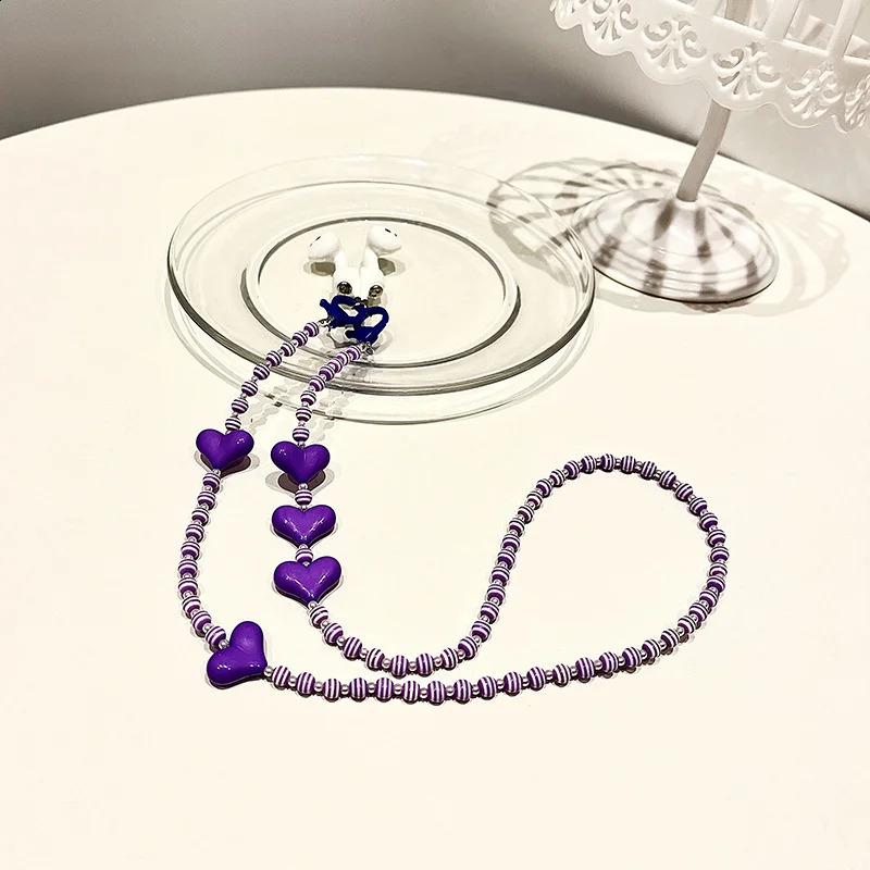 Lanyards Glasses Women Strap Acrylic Chain Mask Color Y2K Accessories Fashion Decoration Portagafas Vintage Sunglasses 241226