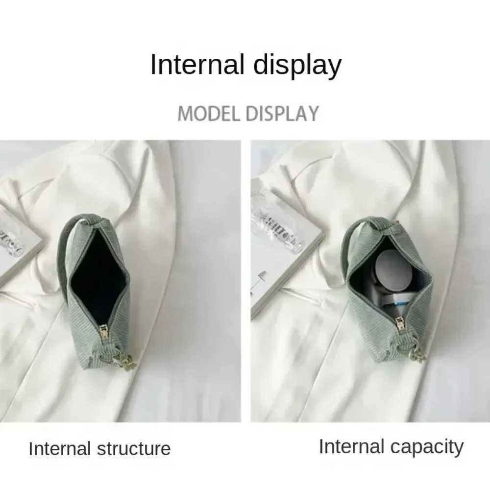 1PC Fi Vintage Womens Handbags Corduroy Underarm Bag Casual Women Shoulder Bags Solid Color Zipper Female Handbag CluhXJ241225