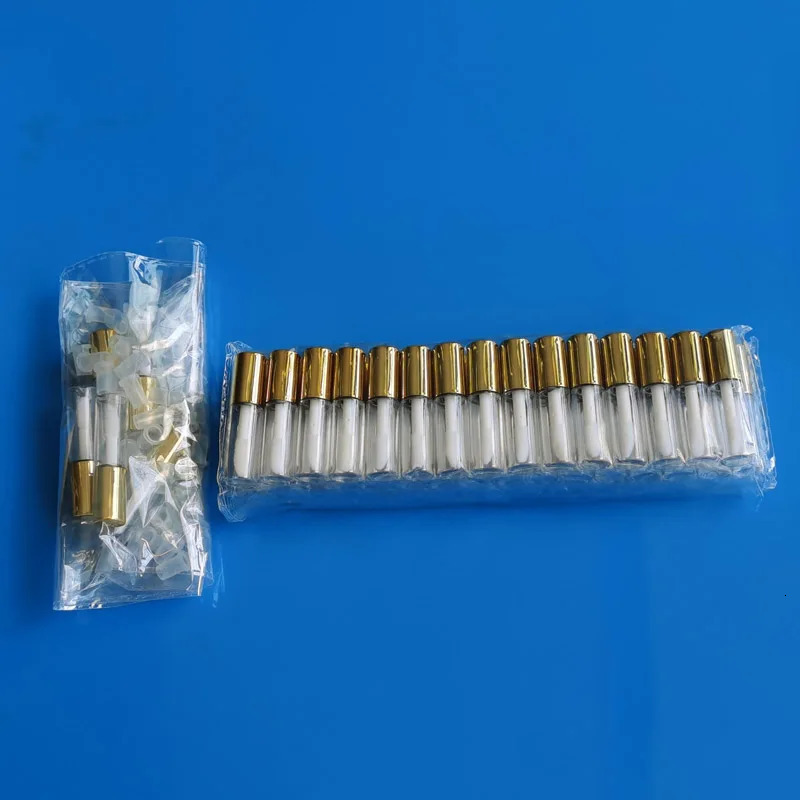 50/100/200Pcs Black Blue Silver Rose Gold Lip Gloss Tube Cosmetic with Cap Empty Lipstick Bottle Lipgloss Sample Container 241225