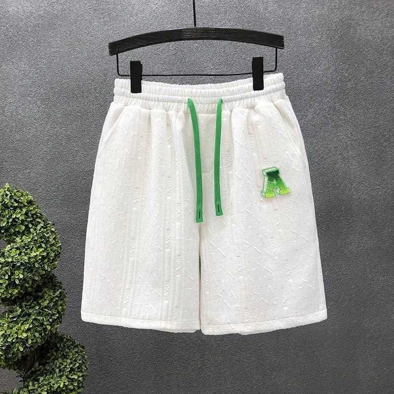 Spring 2023 Mens Korean Fashion Green Shorts Harajuku Street Mens Casual Shorts New Home W241226