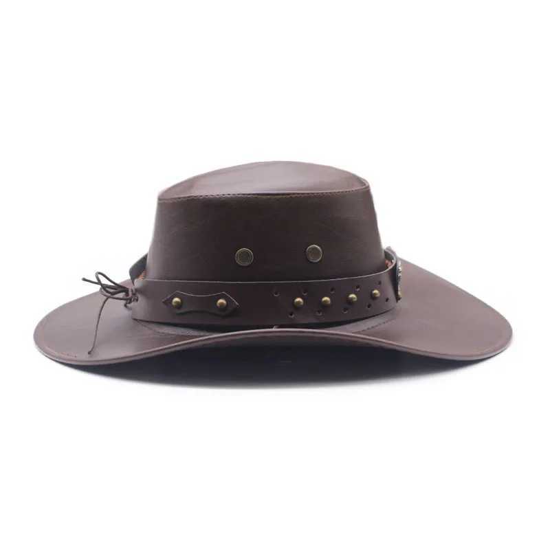 Mens and Womens Fashion Western Cowboy Hat Outdoor Sunshade Jazz Hat Adjustable Knight Hat W241225