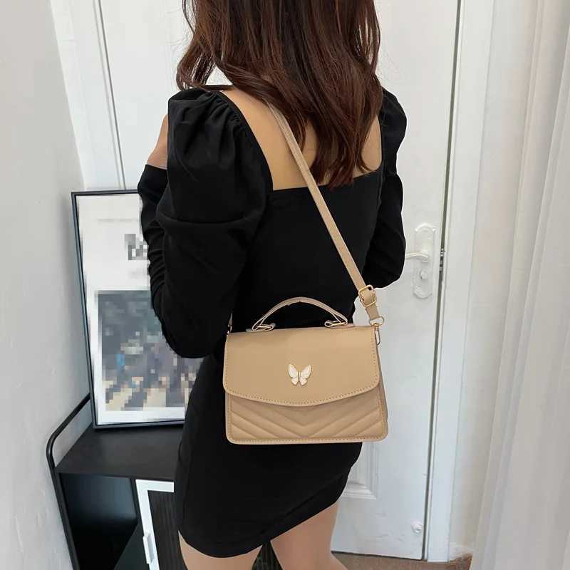 casual fi crossbody bag new Korean style womens bag pure color shoulder bag niche versatile sahel small square bag wo...XJ241225
