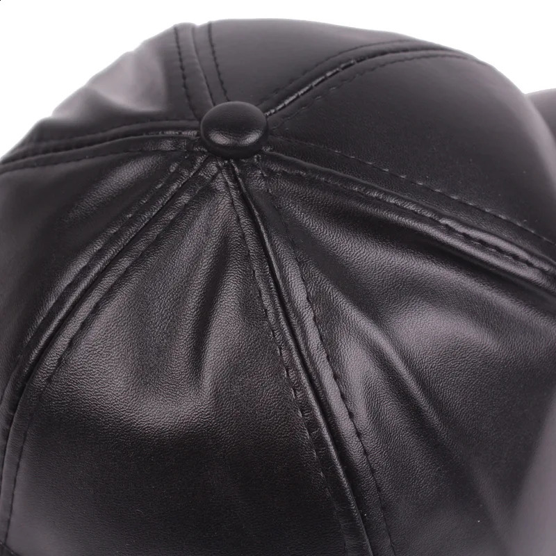 Women Men Hat PU Leather Baseball Cap Visor Light Board Solid Men Hip Hop Cap Outdoor Sun Hat Adjustable Sports Caps 241226