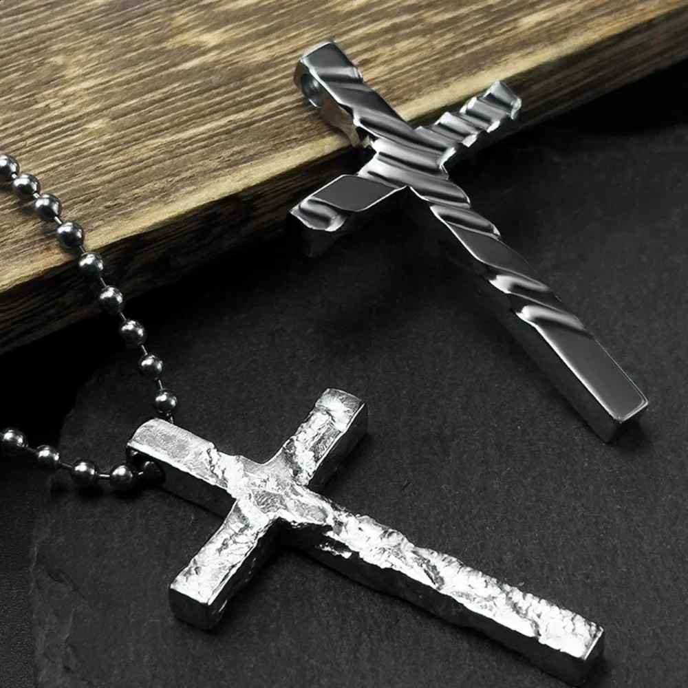 Pure Cross Pendant Handmade Mirror Jewelry Grade Polished Premium Feeling Couple American Pendant Hip Hop Sweater Chain 241220