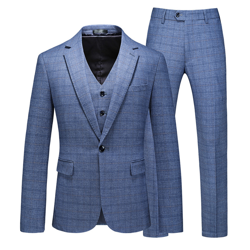 K1225New Men's Suit Plaid Large Size Casual Suit