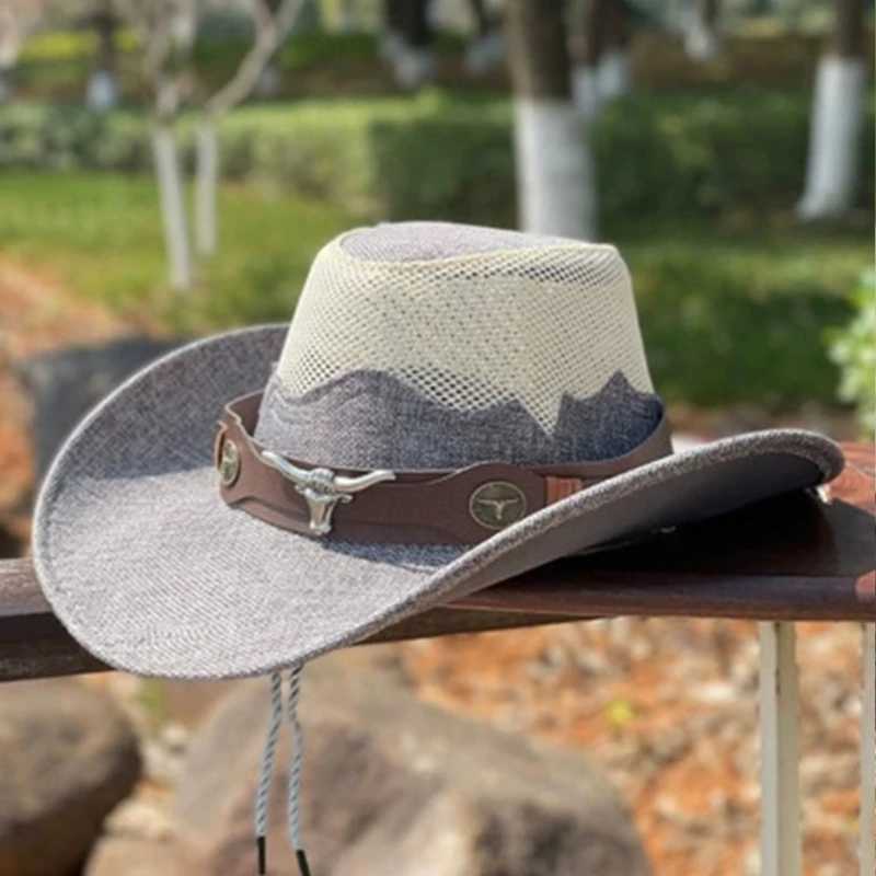 Fashion Cowboy Hat Music Festival Party Hat Wedding Accor Cowboy Sun Descends W241225