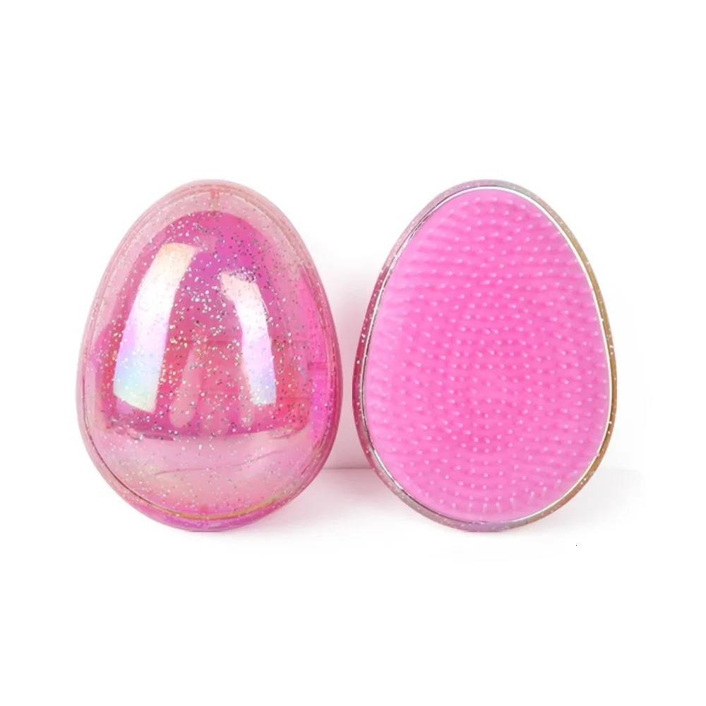 Mini Detangling Hair Brush Egg Round Shape Tangle Hair Brushes Soft Hairbrush Hair Styling Hairdressing Combs Travel Accessories 241225