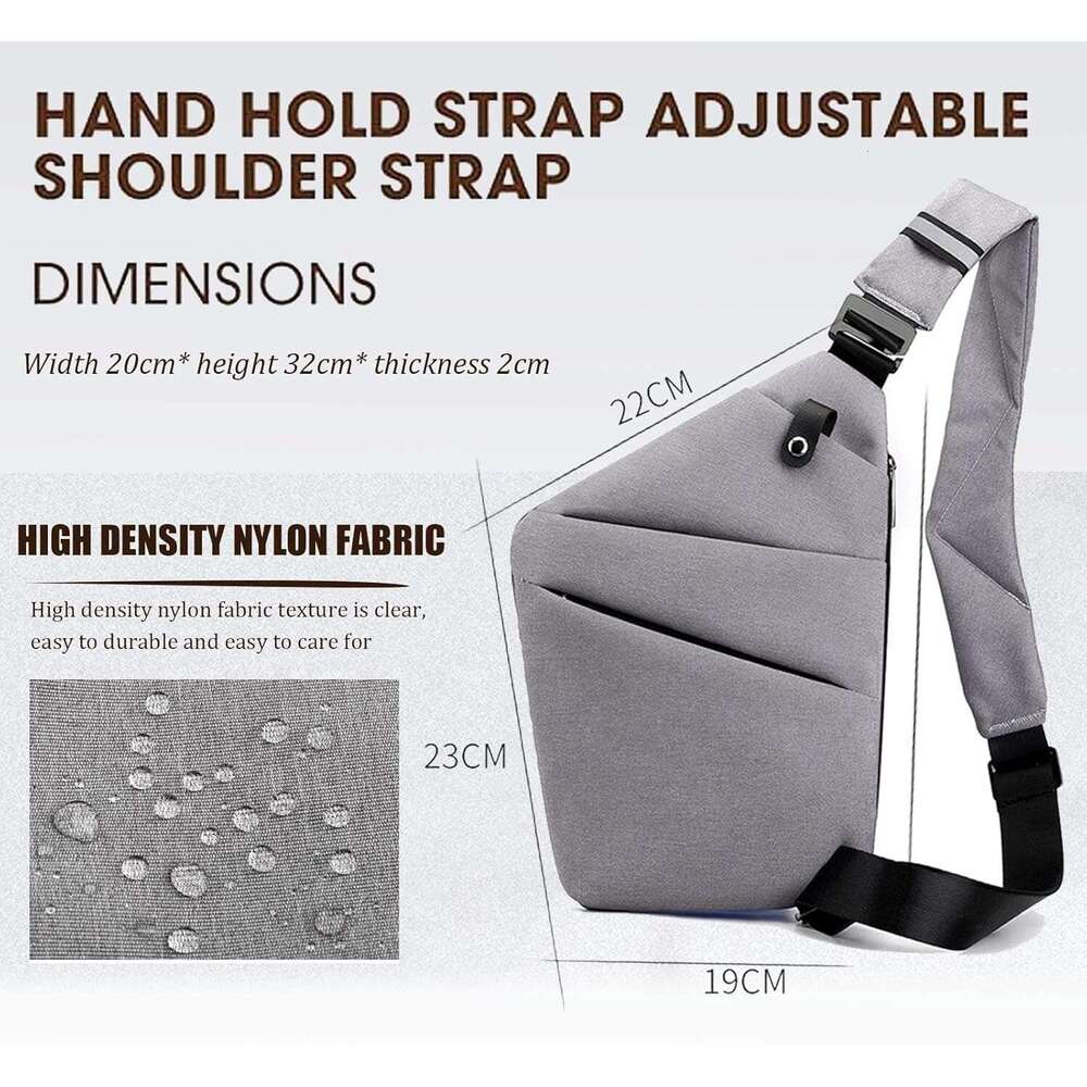 Travel Purses Anti Theft Safe Slim Sg CrossBody Bag, Personal Flex Bag for Men&Women