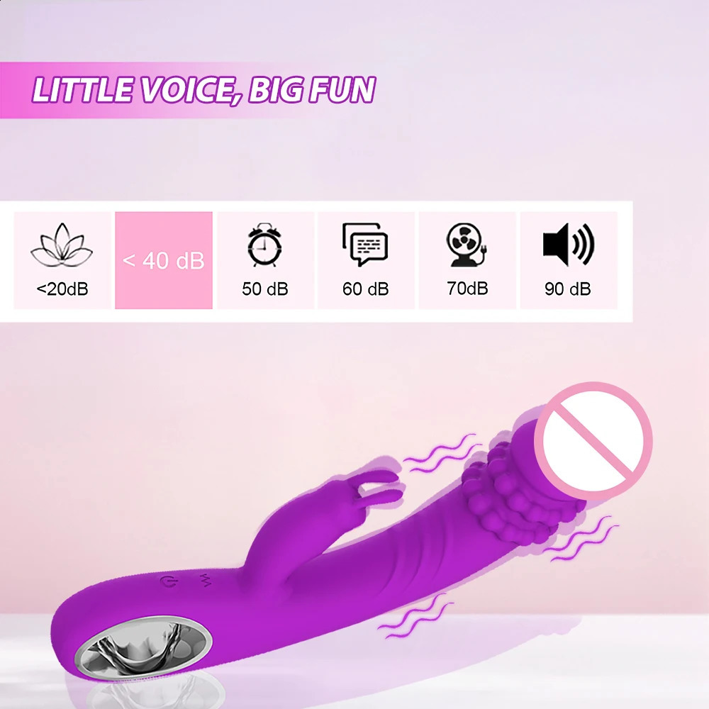 Powerful Rabbit Vibrator for Women G Spot Clitoris Stimulator Vagina Nipple Massage Dildo Masturbation Adults Sex Toy Female 241226