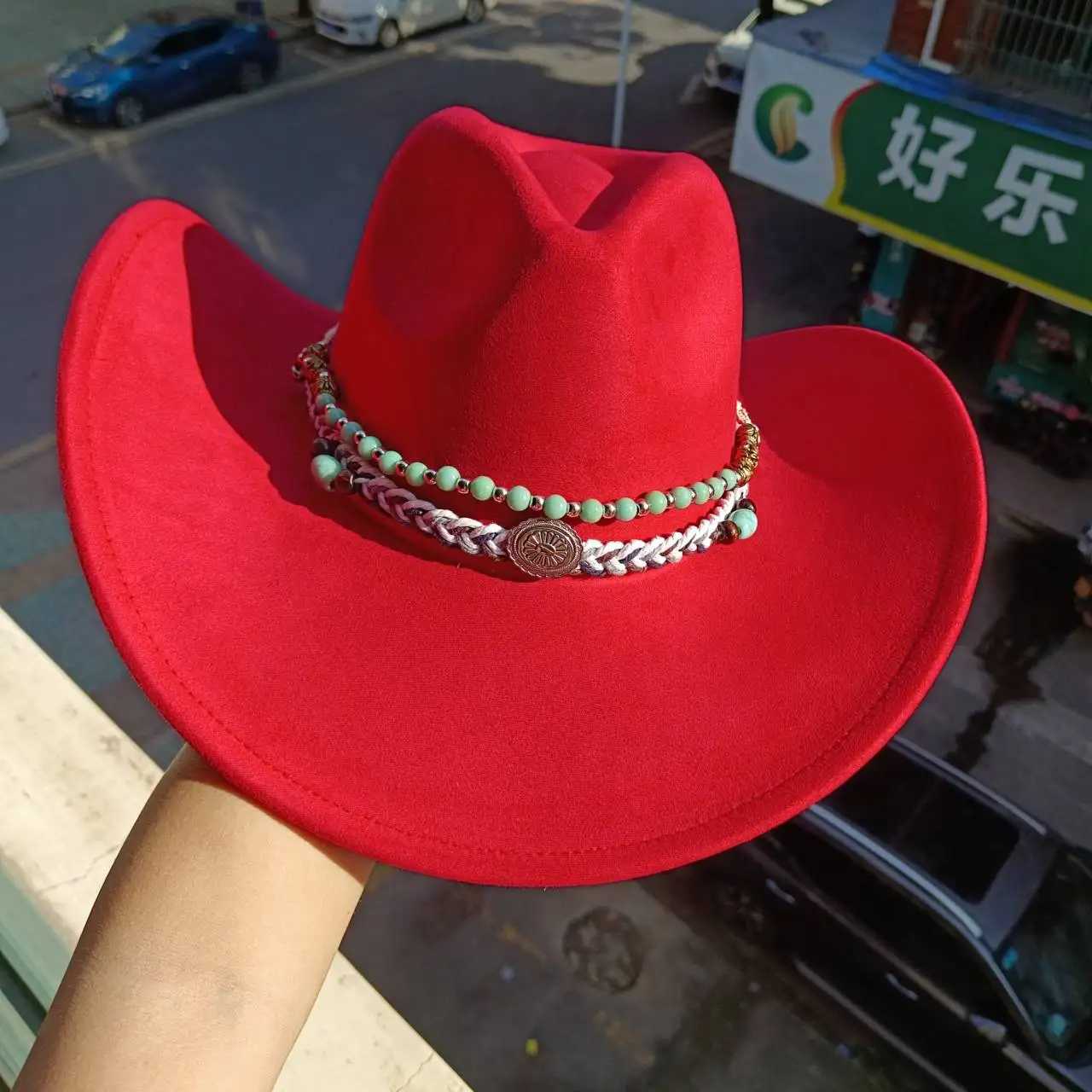 Suede Western Cowboy Hat Mens and Womens Retro Gentleman Cowboy Hat New Accordies Hombre Hat W241225