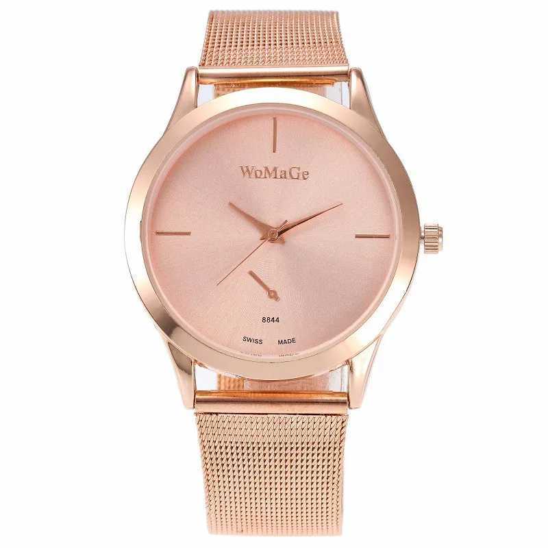 New Arrival Fashion womens watch brand luxury dress mesh steel watch casual womens student girl gift quartz rose gold womens watch Z241226
