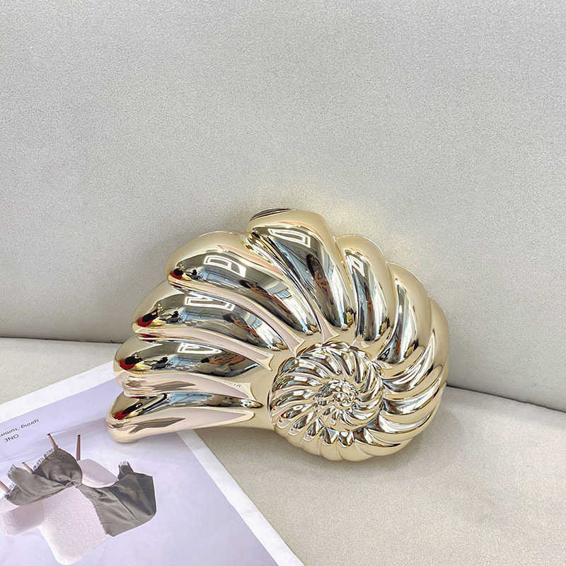 Wings Conch Shaped Acrylic Bag Shiny and Cute Shell Evening Bags Clutch Fashionable High End Diagonal Cross Women s Bag 241226