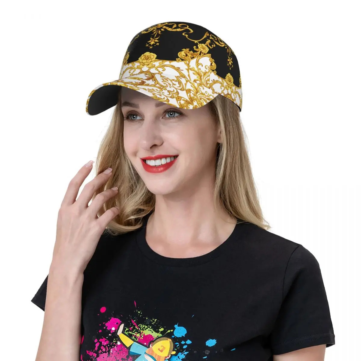 Golden Baroque Outdoor Sport Caps Baseball Hat Men Women Visor Cap Baseball Cap Street Hip Hop Caps golf hat men 241225ww