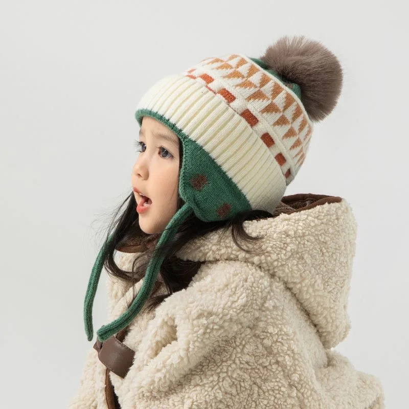 Winter Baby Hat Pompom Fleece Lining Beanie Infant Bonnet Kids Cap for Girls Boys Bobble Children 14Y 241225