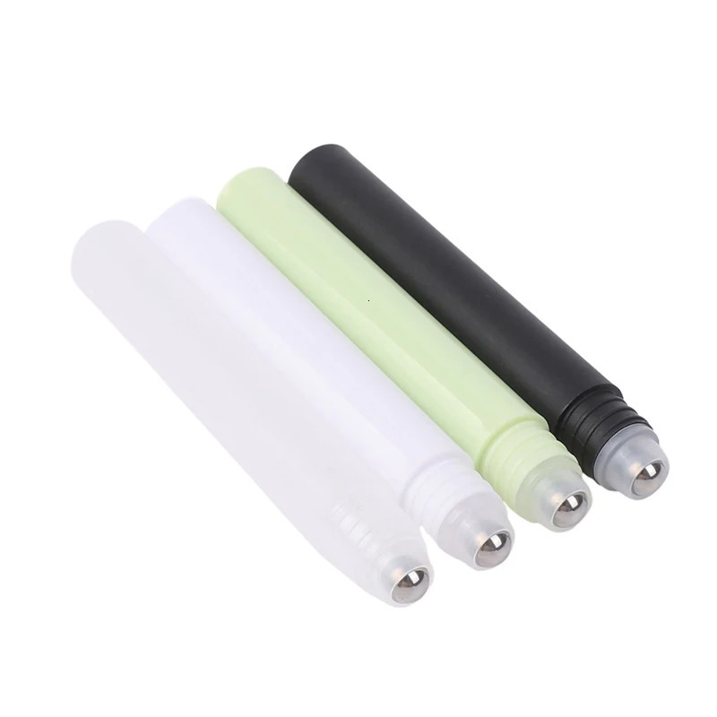 10ml ball bottle Empty Perfume Roll Roller Ball Bottle Plastic Stainless Steel Liquids Oil Container Refillable Bottles Holders 241225