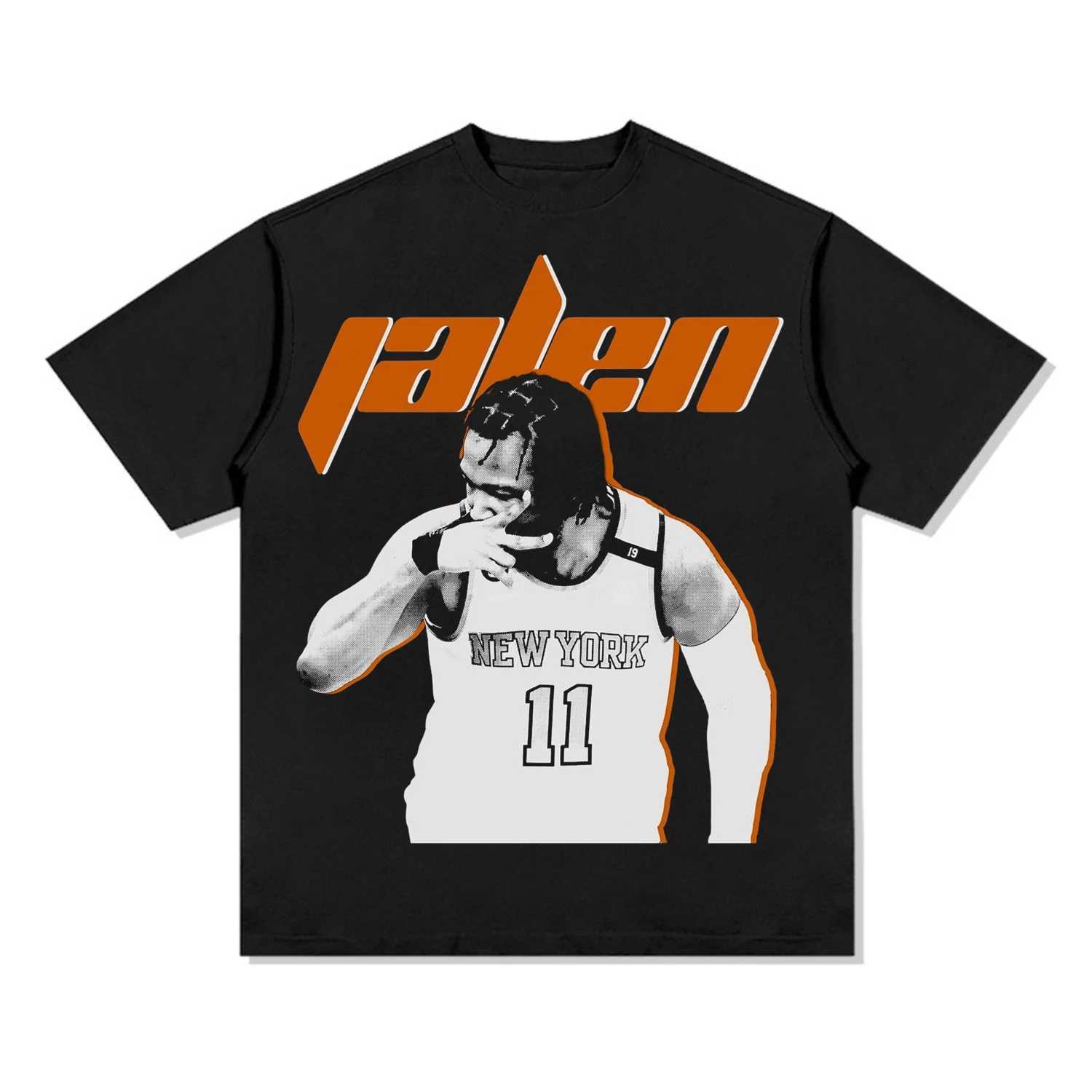 Brunson Printed American Vintage Cotton T-shirt Basketball Fans High Strt Short Sleeves Ts Summer Children and Adults Short Sleeves Y241225