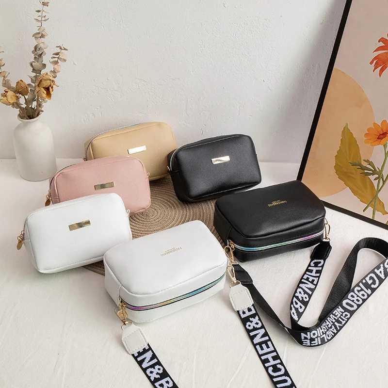 Womens Bag Small New Spring And Summer Square Ctrasting Letters Single Shoulder CrossbodyXJ241225