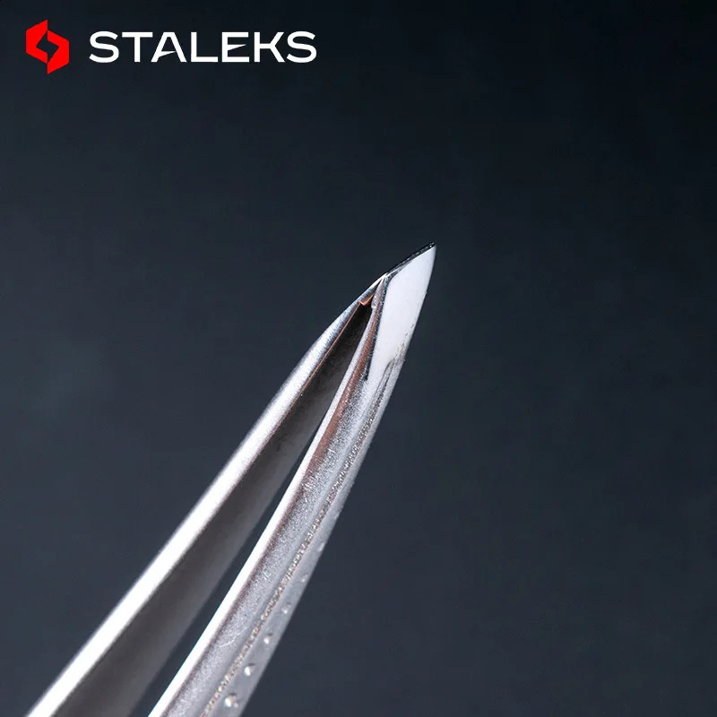 1pc STALEKS TC-12-3 Premium High Precision Eyebrow Tweezers Stainless Steel Slant Tip Tweezers Tweezer Makeup Tool 241223