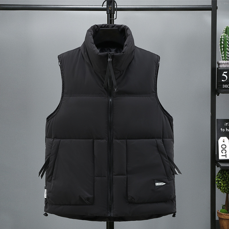 2025 New Fashion Men's Vest Solid Cotton Padded Autumn Warm Sleeveless Jacket Windproof Winter Men Clothing Waistcoat
