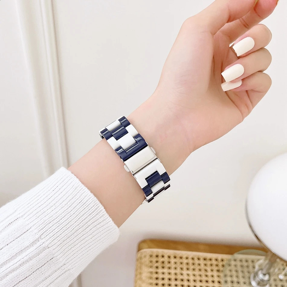Transparent Strap For Watch Band 8 7 6 SE 4 5 45mm 44mm 42mm Fashion Mix Color Resin Bracelet 49mm 40mm 38mm 241220