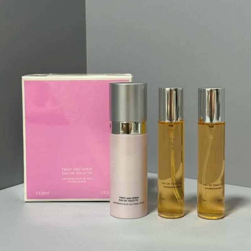 Top selg perfume set tendre twist and travel portable fragrance 3*20ml tube perfumes lady charming eau fraiche spray lasting edt
