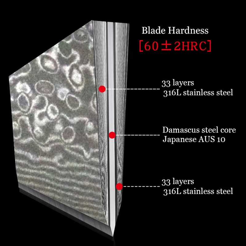 8-inch Chef Knife Japanese Damascus Steel Kitchen Knife Hand Chopper G10 Handle Santoku Practical Side Dishes Boning Cooking Tool 241225