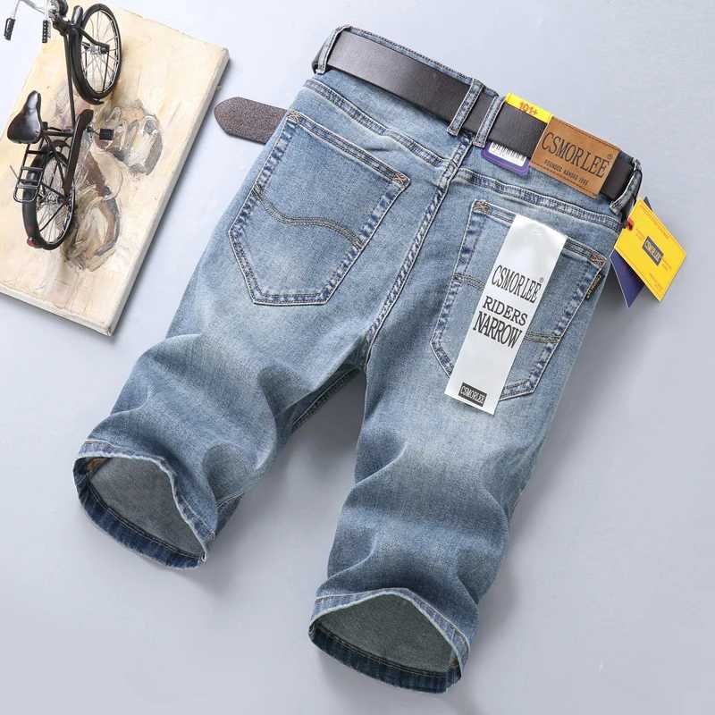 Summer brand stretch thin Bermuda mens denim jeans mens knee length soft Ropa Hombre shorts W241226