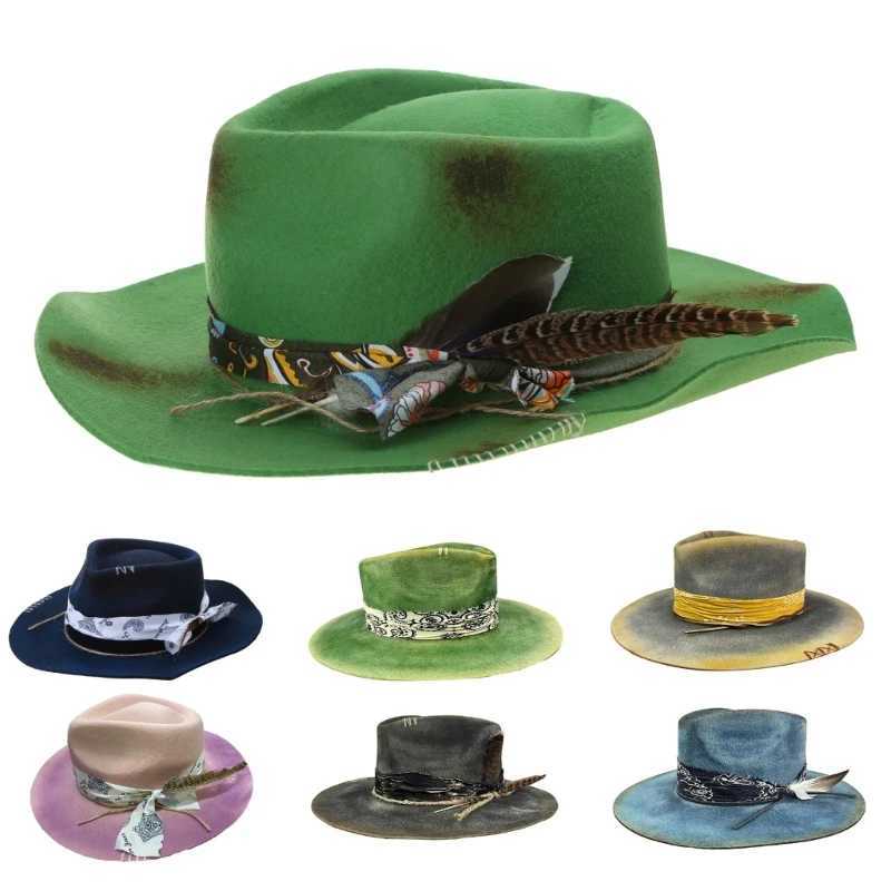 Distred ethnic wool hat with Distred Detail Tren and comfortable for both men and women W241225