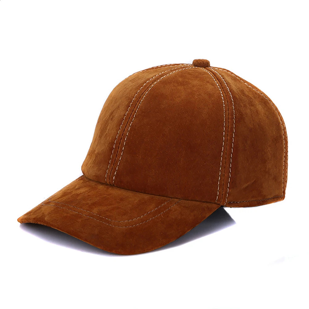 Street Hip Hop Hat Leather Hat Fashion Adult Leather Hat Mens Warm Leather Baseball Cap Male Men Outdoor Windproof Hat 241226