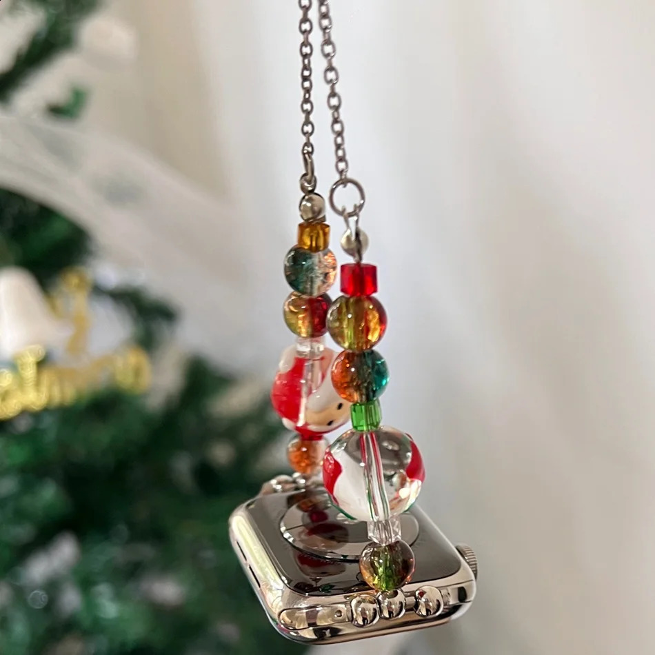 Christmas Strap For Watch Series 10 9 8 7 6 SE 5 4 3 46/45/44/42/41/40/38mm 49mm Band Cute Pendant Bracelet 241220