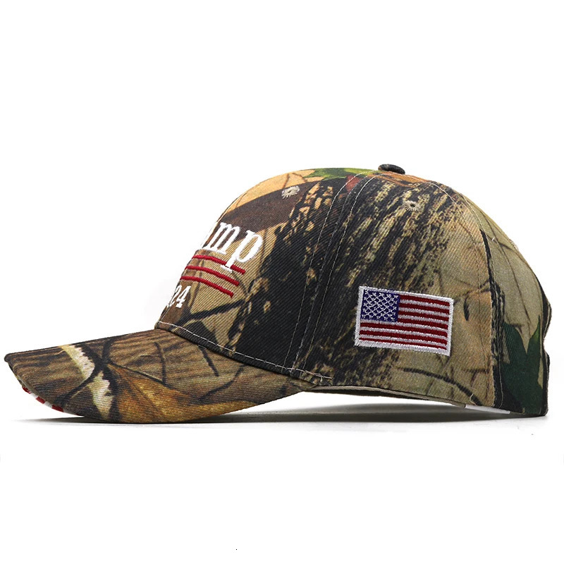 Embroidery Camouflage Donald Trump 2024 Hats USA Flag Baseball Caps Keep America Great Again President Hat ed Cap 241225