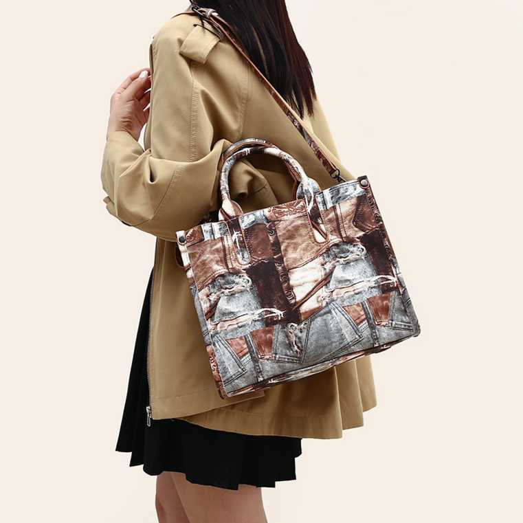 Women's Bag Fashion Trendy Bag Large Capacity Versatile Single Shoulder Cross Shoulder Handheld Tote Light Luxury Trendy Bag 241215