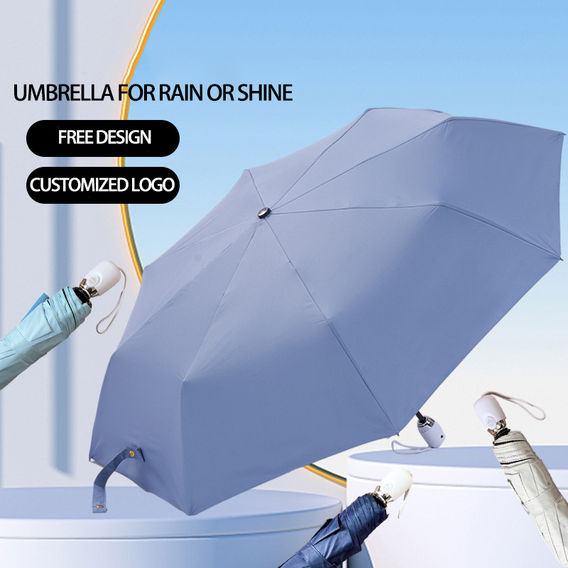 Automatic Vinyl folding umbrella - Dual Purpose (Sun & Rain), Business Advertising Wholesale