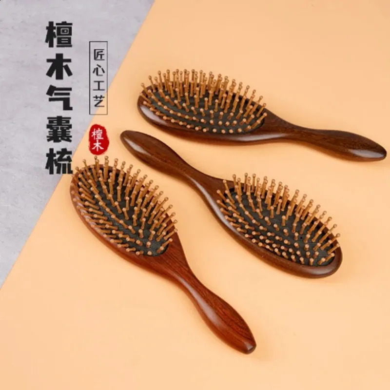 Wood Healthy Air Cushion Comb Tangled Hair Comb Hair Brush Massage static Out Wet Curly Hair Brushes Barber Styling Tool 241225