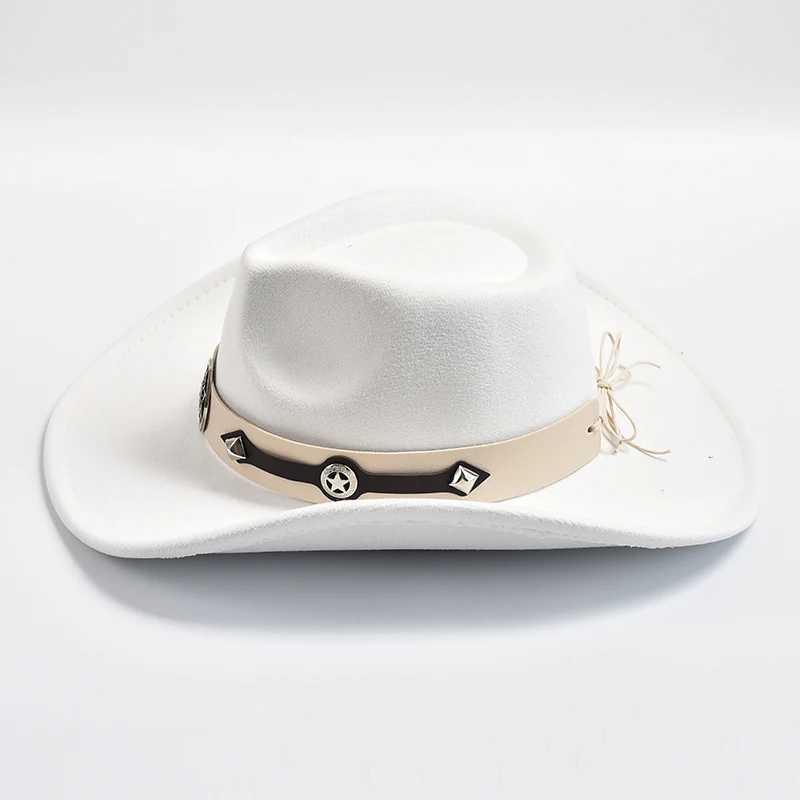 New Rolled Brim Fedora hat unisex retro western cowboy hat autumn denim girl jazz hat W241225