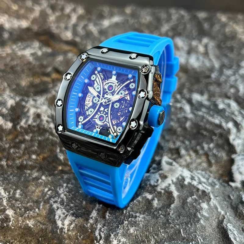 New Arrival Mens Watch Light Luxury Brand Wine Barrel dial Fashionable Night Glow Sports Watch Calendar Clock Watch L146 Z241226