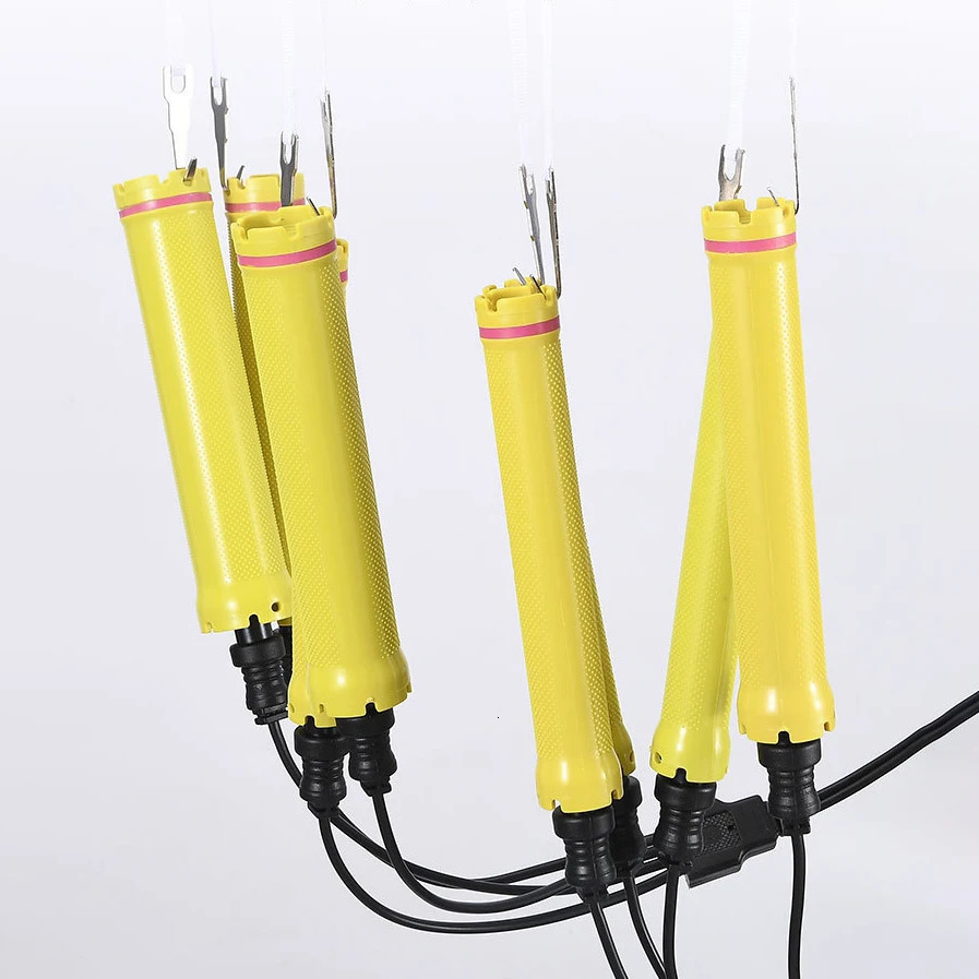 10pcs/set 24V Digital Heated Hair Rollers Sponge Perm Clips Electric Big Antislip Curlers Curling Rods Bar Super Long 140mm 1807 241225