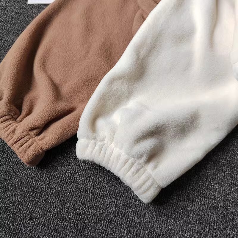 Women's Fleece-Ed Warm Casual Loose Running Crop Top Long Sleeve Fiess Sports Coat Yoga Sweatshirt
