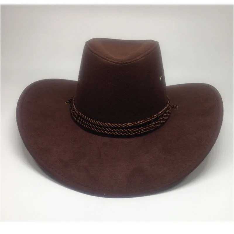 Classic Big Brim Cowboy Hat Mens Retro Outdoor Sunscreen Cs Neutral W241225