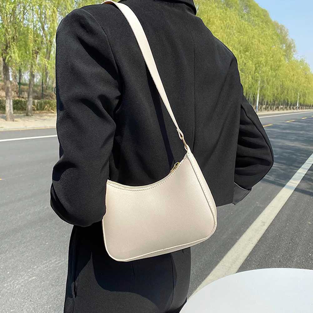 Womens Bag 2022 Trend Handbags Female Handbags Solid Color PU Leather Shoulder Underarm Bag Ladies Shopper Hobos Bag XJ250605