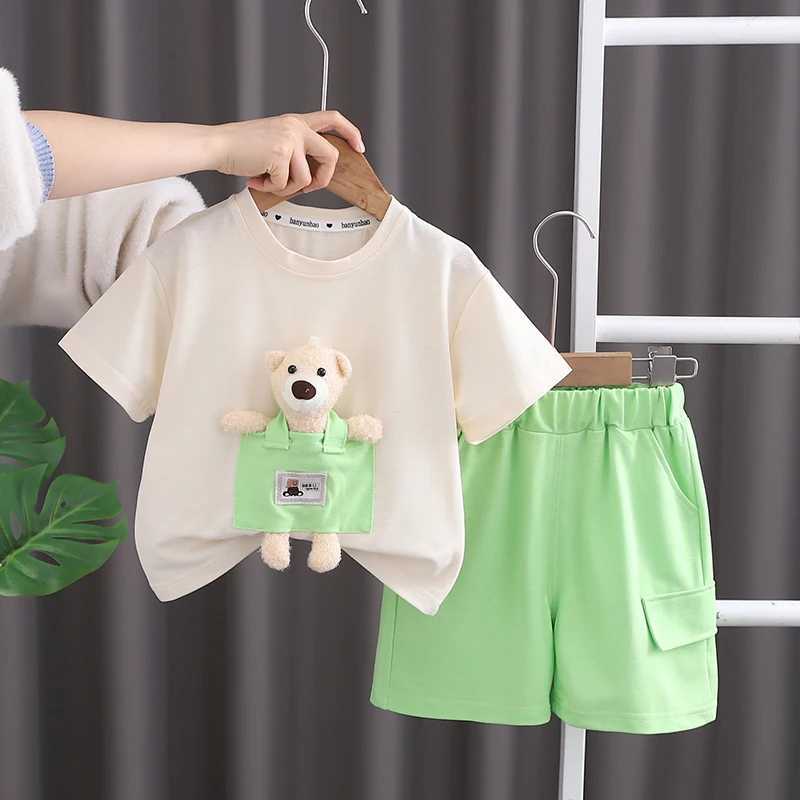 Clothing Sets New Summer Toddler Baby Boys Clothing Suits Children Cartoon T shit Shorts 2PCS Set Kids Baby Clothes OutfitsY2412252P0N