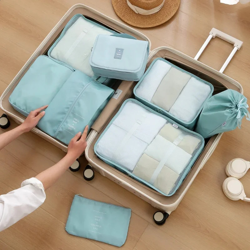 Portable Large Capacity Folding Travel Organizer Storage Bag Waterproof Makeup Wash Bag Underwear Clothes Storage Home Organizer 241226