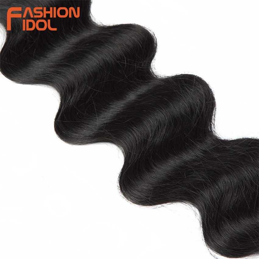 Synthetic Wigs Fashion Idol Body Wave Ponytail Hair Bundles 26 Inch Soft Long Synthetic Weave Ombre Brown 613 Blonde 100g 230227 Hair Wigs