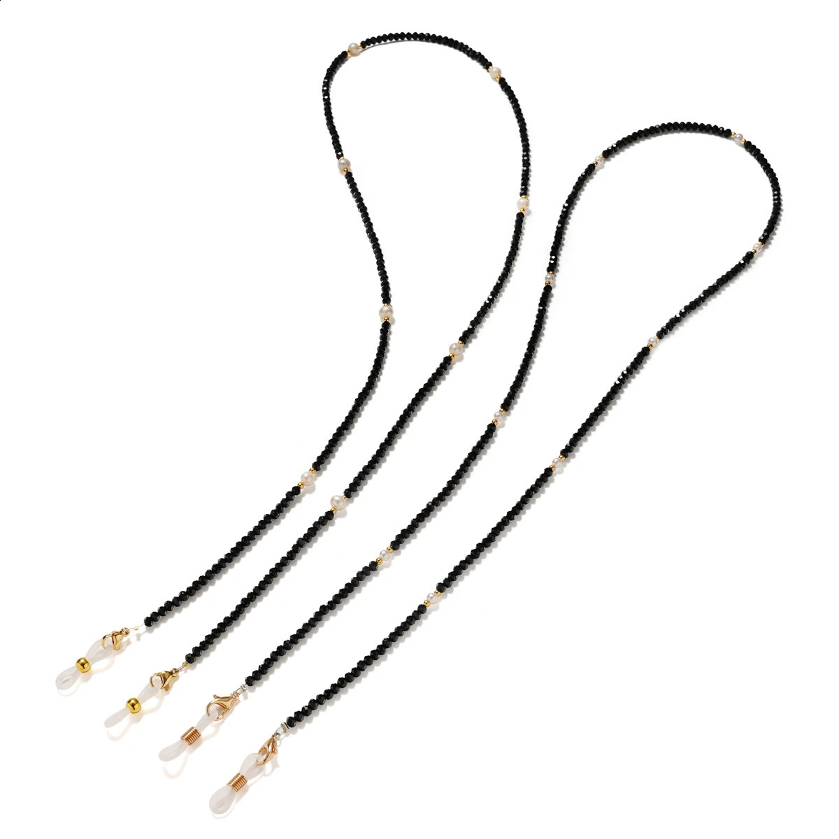 Teamer Crystal Beaded Glasses Chain for Women Fashion Lanyard Gold Color Metal Sunglassses Chains Strap Cord Hanging Neck Holder 241226