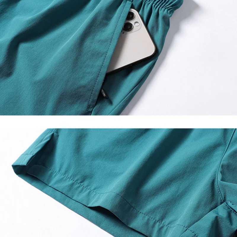 Shorts Mens Summer Short Pants Loose Sports Stretch Three Pants Speed Dry Beach Pants Solid Color Comfortable Running ShortsXJ241226